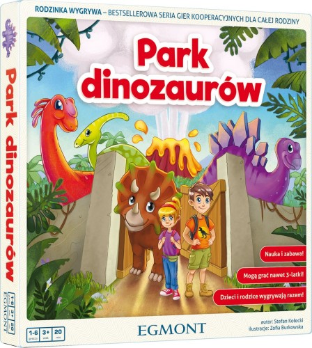 Kooperacyjna gra planszowa Park Dinozaurów Egmont PAP – plansza do wspólnej zabawy dzieci od 3 lat