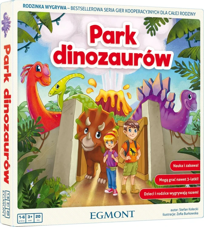 Kooperacyjna gra planszowa Park Dinozaurów Egmont PAP – plansza do wspólnej zabawy dzieci od 3 lat