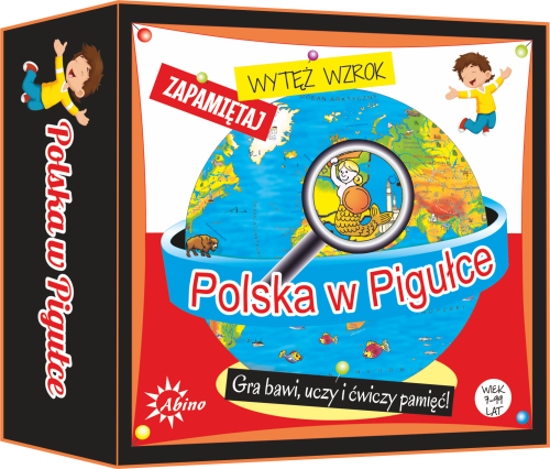 Gra edukacyjna Polska w Pigułce ABINO – okrągłe karty z ilustracjami o Polsce