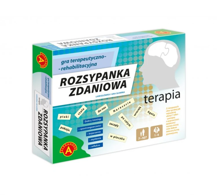 Plastikowe tabliczki do układania zdań w grze Terapia Rozsypanka Zdaniowa