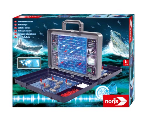 Gra w Okręty SIMBA - planszowa strategiczna gra w walizce o wymiarach 285x370 mm