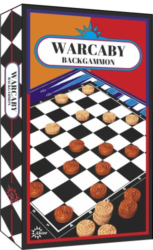 Zestaw gier planszowych Warcaby i Backgammon 2w1 ABINO dwustronna plansza i pionki