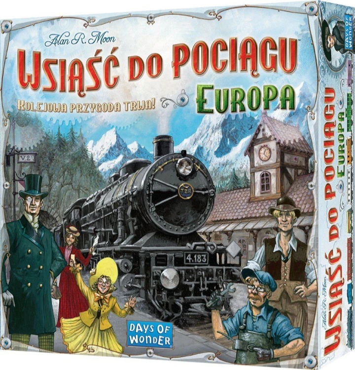Plansza do gry Wsiąść do Pociągu: Europa – mapa Europy z 1900 roku oraz trasy kolejowe
