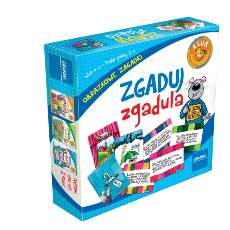 Edukacyjna gra Zgaduj Zgadula GRANNA z obrazkowymi zagadkami dla dzieci 4-7 lat