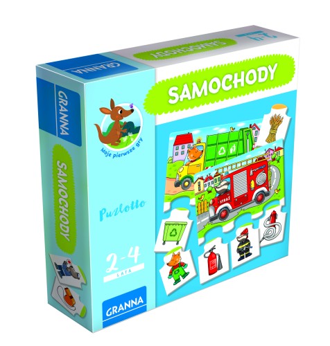 Zestaw puzzli Puzzlotto Samochody – 6 czteroelementowych puzzli edukacyjnych marki GRANNA