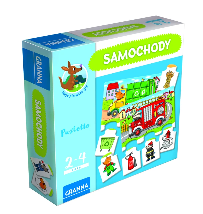 Zestaw puzzli Puzzlotto Samochody – 6 czteroelementowych puzzli edukacyjnych marki GRANNA