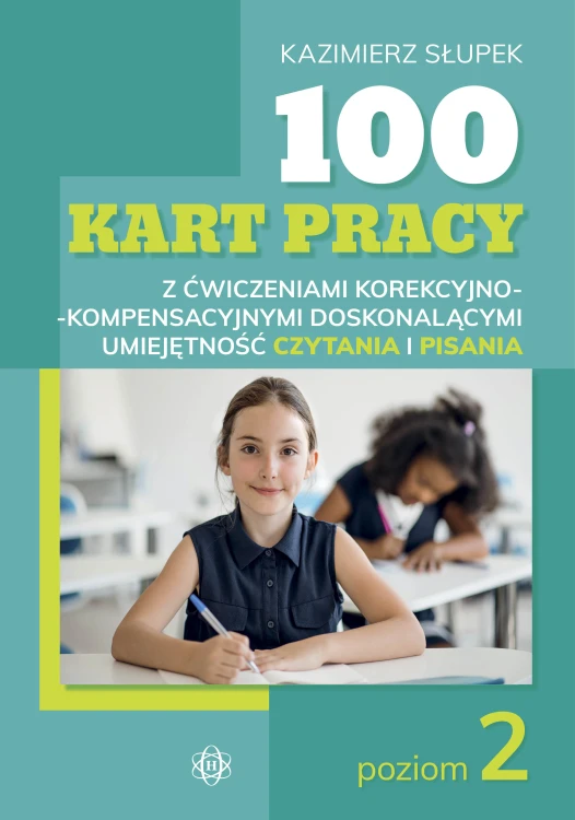 Okładka zestawu 100 kart pracy korekcyjno-kompensacyjnych do czytania i pisania Harmonia podręczniki