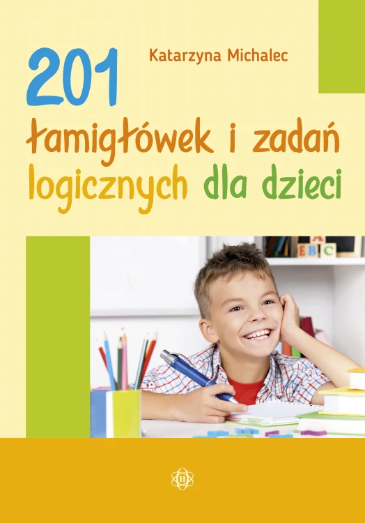Okładka książki 201 łamigłówek i zadań logicznych dla dzieci wydawnictwa HARMONIA w formacie 290x205 mm