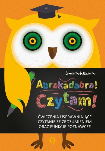 Okładka książki Abrakadabra! Czytam! wydawnictwa Harmonia podręczniki, ćwiczenia czytania metodą sylabową