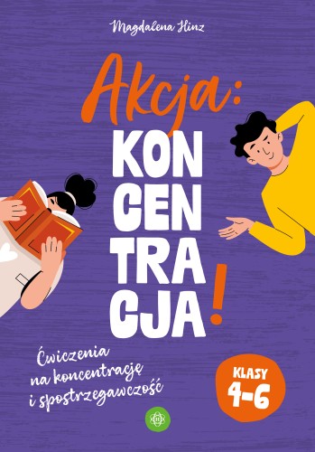 Okładka zeszytu ćwiczeń Akcja: koncentracja! dla uczniów klas 4–6 od Harmonia podręczniki