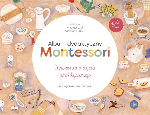 Okładka albumu dydaktycznego Montessori HARMONIA z ćwiczeniami z życia praktycznego w formacie 230x300 mm