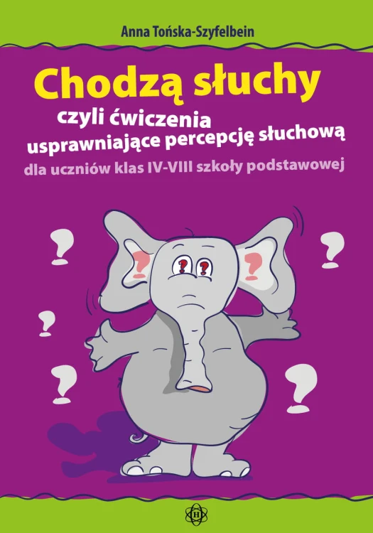 Okładka książki ćwiczeń usprawniających percepcję słuchową dla uczniów klas 4-8 HARMONIA