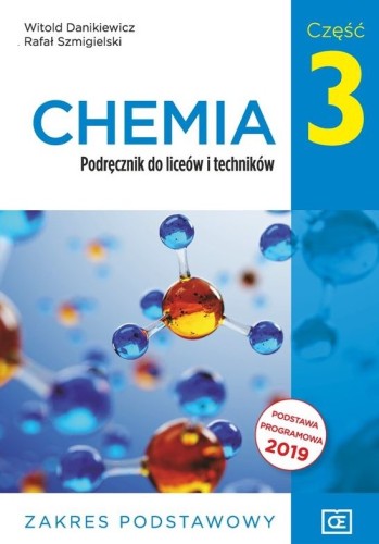 Podręcznik chemii dla klasy 3 liceów i techników wydawnictwa Pazdro, widok okładki i formatu 235x165x2 mm