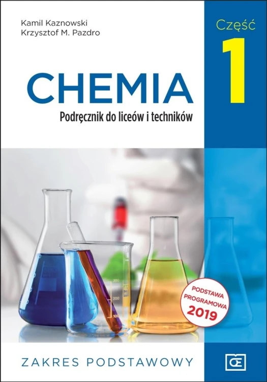 Okładka podręcznika Nowe chemia dla klasy 1 liceów i techników wydawnictwa Pazdro w formacie 235x165x1 mm