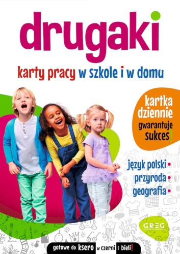 Okładka Drugaki. Karty pracy w szkole i w domu dla klasy 2 szkoły podstawowej wydawnictwa GREG