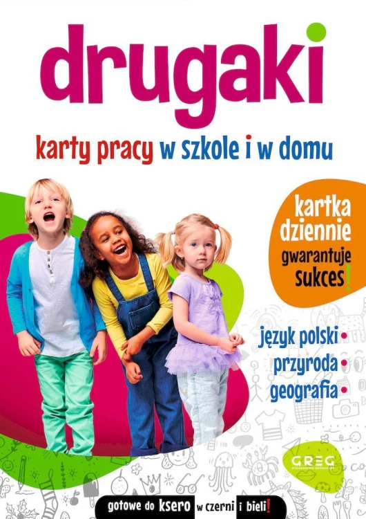 Okładka Drugaki. Karty pracy w szkole i w domu dla klasy 2 szkoły podstawowej wydawnictwa GREG