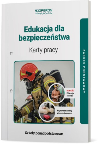 Okładka kart pracy Edukacja dla bezpieczeństwa OPERON PODRĘCZNIKI 2 z ilustracjami i zadaniami