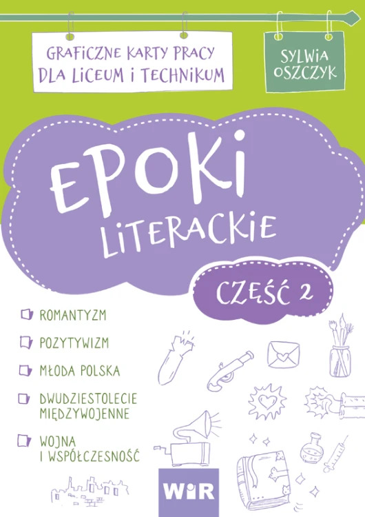 Graficzne karty pracy Epoki literackie Wir (T) w formacie 305x220x1 mm – zestaw edukacyjny dla licealistów