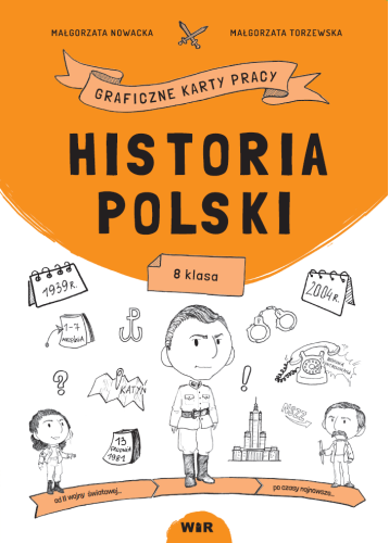 Zestaw graficznych kart pracy Historia Polski dla klasy 8 od wydawnictwa Wir (T) w formacie 305x220 mm