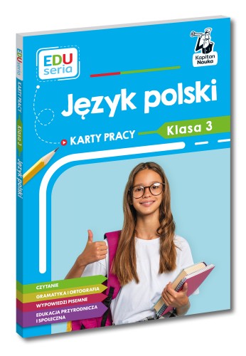 Okładka kart pracy Język polski klasa 3 Kapitan Nauka EDUseria w formacie 205 x 285 mm