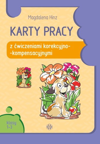 Karty pracy korekcyjno-kompensacyjne dla klas 1–3 Harmonia podręczniki, widok okładki i stron