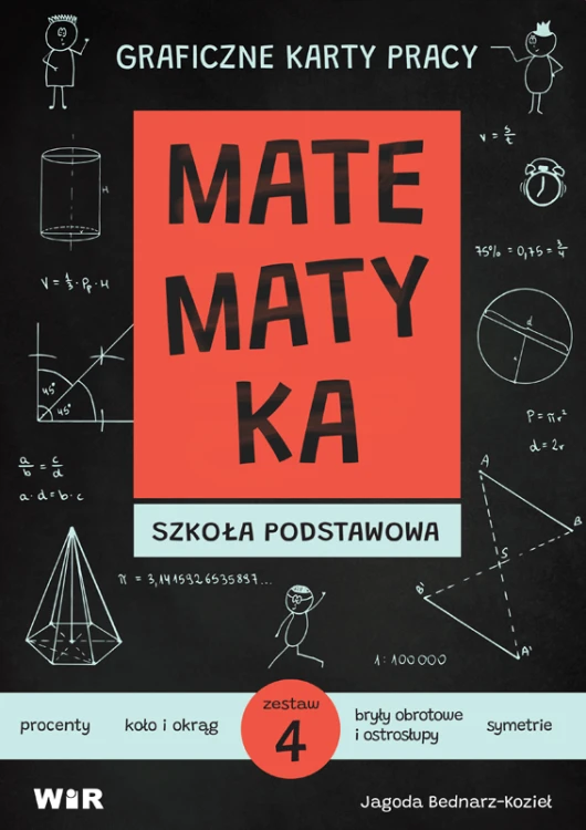 Okładka zestawu Matematyka Graficzne karty pracy dla szkoły podstawowej zestaw 4 wydawnictwa Wir
