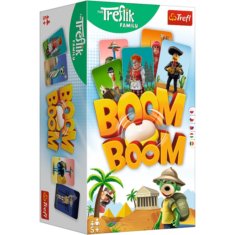 Plansza do gry Boom Boom Rodzina Treflików oraz elementy zestawu Trefl PAP