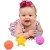Zestaw czterech piłeczek sensorycznych SMILY PLAY o różnych fakturach, wymiar 180x180 mm