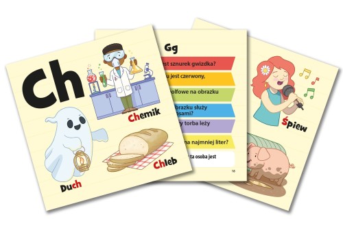 BrainBox ABC REBEL – zestaw 55 kart edukacyjnych do nauki alfabetu i pamięci