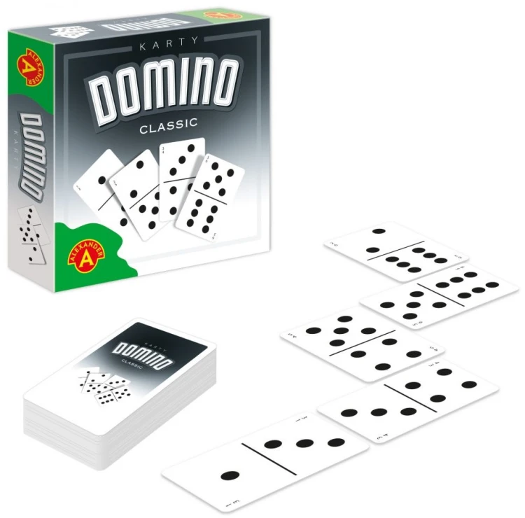 Domino Mikro – karciana gra Domino ALEXANDER GRY w formacie 92x92 mm idealna dla dzieci od 5 lat