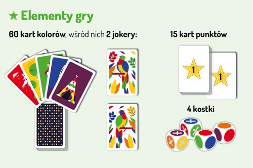 Karty do gry w Kolory – widok zestawu z motywami kolorów i symboli