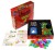 Elementy gry Ubongo Junior 3D – klocki 3D i linijka w kształcie żyrafy