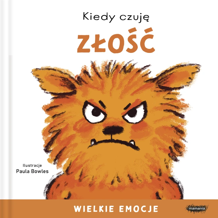 Kartonowa książka o emocji złości dla dzieci MAMANIA 18 × 18 cm