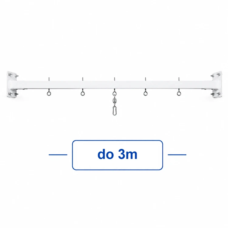 Belka podsufitowa - podwiesie podsufitowe do podwieszania sprzętów integracji sensorycznej do 3m paktoo pl.png