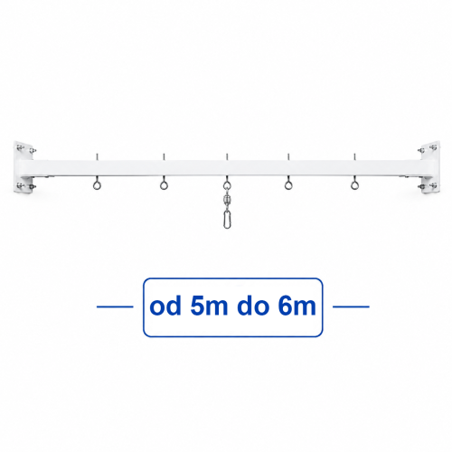 Belka podsufitowa - podwiesie podsufitowe do podwieszania sprzętów integracji sensorycznej od 5m do 6m paktoo pl.png