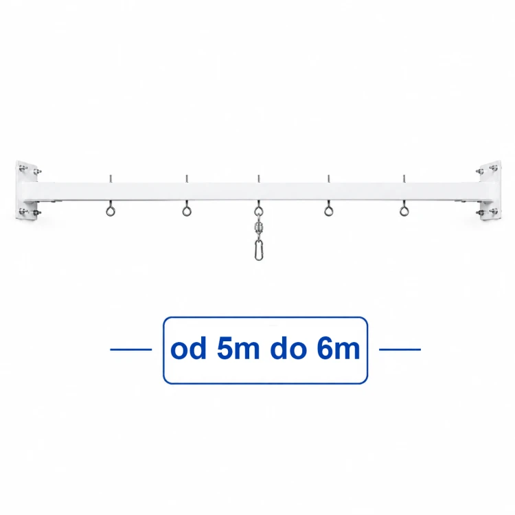 Belka podsufitowa - podwiesie podsufitowe do podwieszania sprzętów integracji sensorycznej od 5m do 6m paktoo pl.png