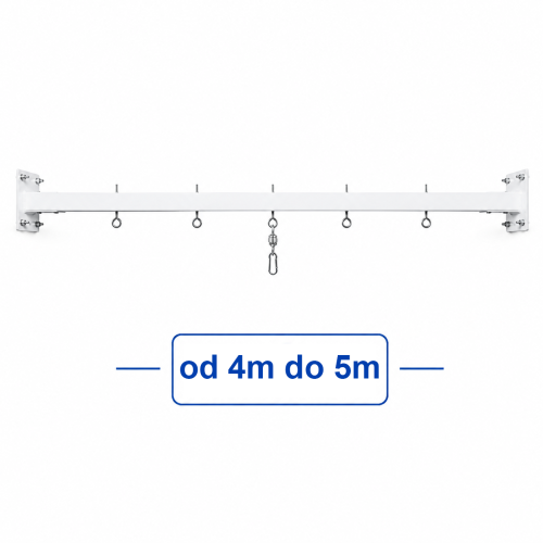 Belka podsufitowa - podwiesie podsufitowe do podwieszania sprzętów integracji sensorycznej od 4m do 5m paktoo pl.png