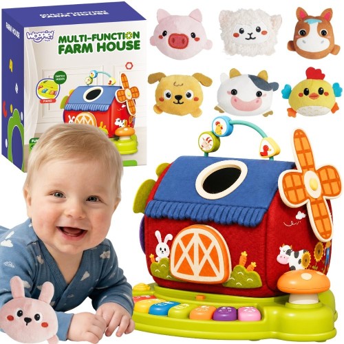 Interaktywny domek Farma WOOPIE BABY z funkcją pianinka i sorterem dla dzieci od 18 miesięcy