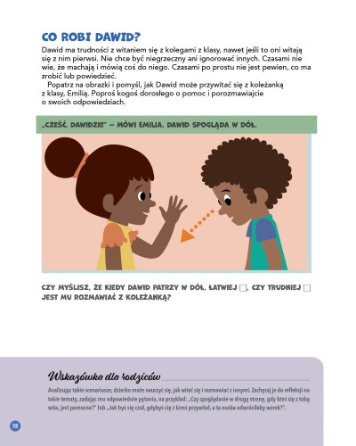 Wnętrze książki Autyzm. Ćwiczenia dla dzieci 4–8 lat prezentujące różnorodne zadania terapeutyczne