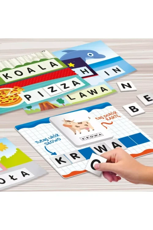Widok zestawu Lisciani Carotina Moje pierwsze 100 słów z bliska - elementy edukacyjne