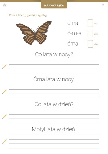 Wnętrze zestawu Kolorowy świat Wiktorii część 2 - przykładowe strony z zadaniami dla uczniów ze specjalnymi potrzebami edukacyjnymi