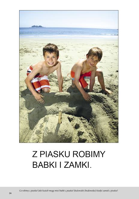 Ilustracje i tekst w książce Bardzo proste czytanki dla dzieci Lato – edukacyjna publikacja HARMONIA