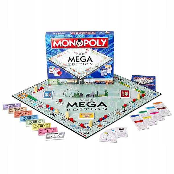 Monopoly Mega gra planszowa Winning Moves w pudełku i z planszą 325x400 mm