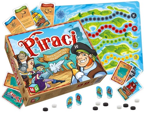Piraci – strategiczna gra planszowa MULTIGRA, plansza i elementy gry