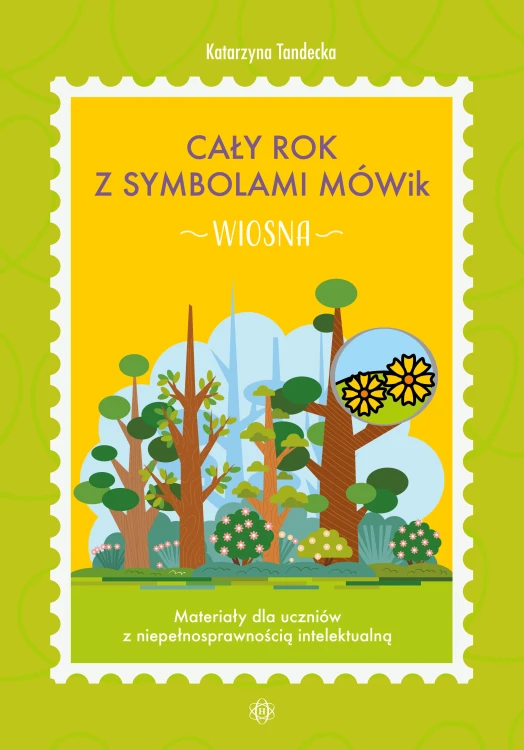 Okładka książki Cały rok z symbolami MÓWik od Harmonia podręczniki, zestaw kart pracy AAC dla uczniów ze specjalnymi potrzebami edukacyjnymi