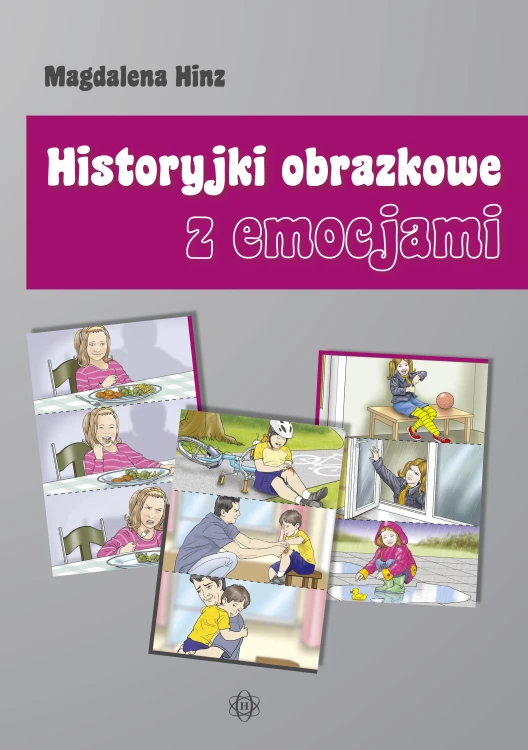 Historyjki obrazkowe z emocjami Harmonia podręczniki – widok kart edukacyjnych 303x215 mm z ilustracjami emocji