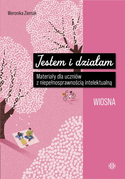 Okładka kart pracy Jestem i działam. Wiosna – Harmonia podręczniki z motywem wiosennym i edukacyjnym