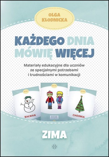 Okładka książki "Każdego dnia mówię więcej. Zima" od Harmonia podręczniki, materiały wspierające rozwój mowy u dzieci