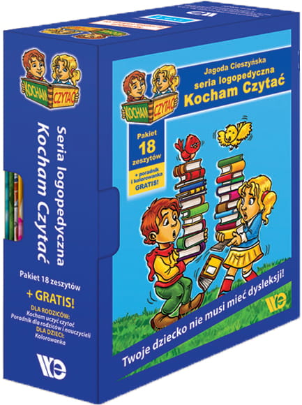 Pakiet edukacyjny Kocham Czytać Wydawnictwo Edukacyjne z 18 zeszytami do nauki czytania