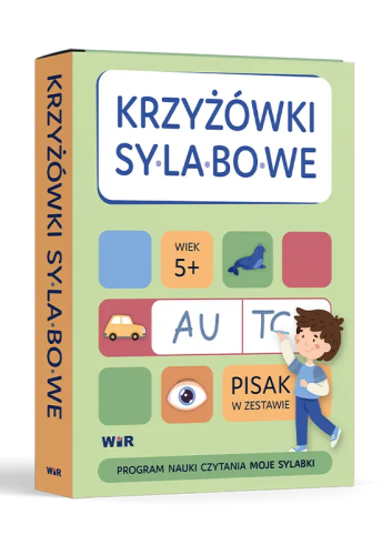 Zestaw Krzyżówek sylabowych Wir (T) w formacie 225x157x1 mm do nauki czytania metodą sylabową